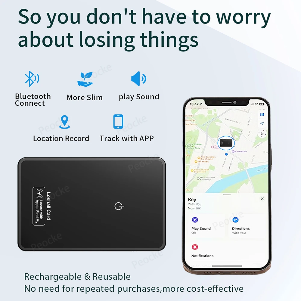 Imagem -05 - Suporte para Cartão Localizador de Carteira Encontrar Meu Aplicativo para Sistema Apple Ios Bolsa para Chave Rastreador Gps Busca Perdida Cartão Ultra Etiqueta Fina Carga sem Fio