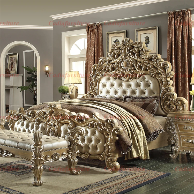 

American Traditional Luxury Home Use Bedroom Furniture Sets Solid Wood Design Bedroom Sets Bed Furniture