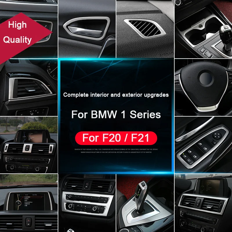

For BMW 1 Series F20 F21 2012 2013 2014 2015, Car Center Gear Shift Panel Lid Trim Cover Air Vent Outlet Frame CD Button Sticker