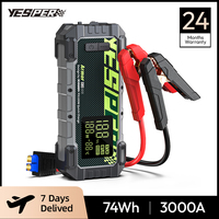YESPER 3000A Car Jump Starter 20000mAh Car Battery Charger  PD 100W Fast Charging Emergency Booster Starting Device Jump Start