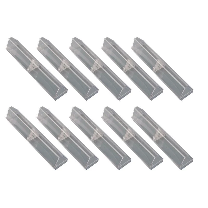  10x/Set Pen Holder Case Triangular Pen Boxes Clear Ballpoint Pen Case Pen Container Storage School Office Supplies