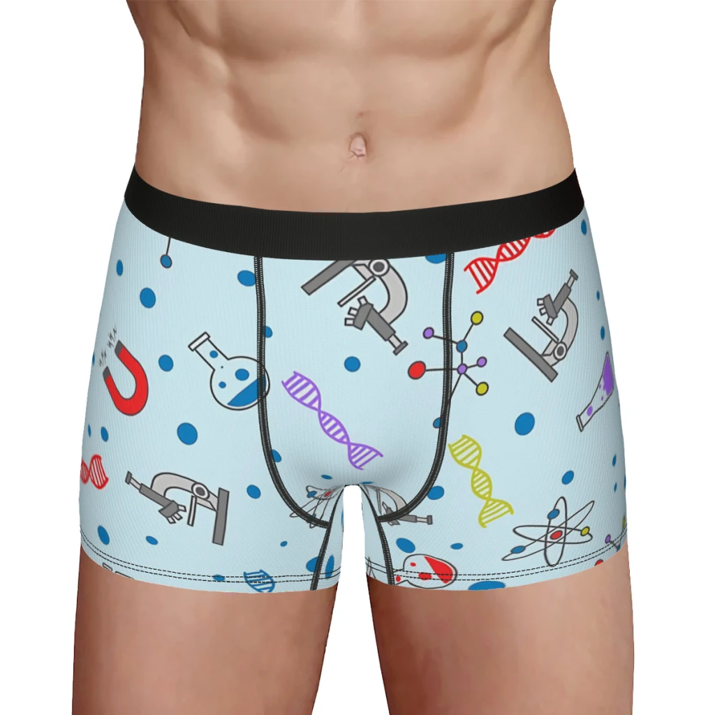 Science Pattern Chemistry Pattern Underpants Breathbale Panties Men's Underwear Sexy Shorts Boxer Briefs