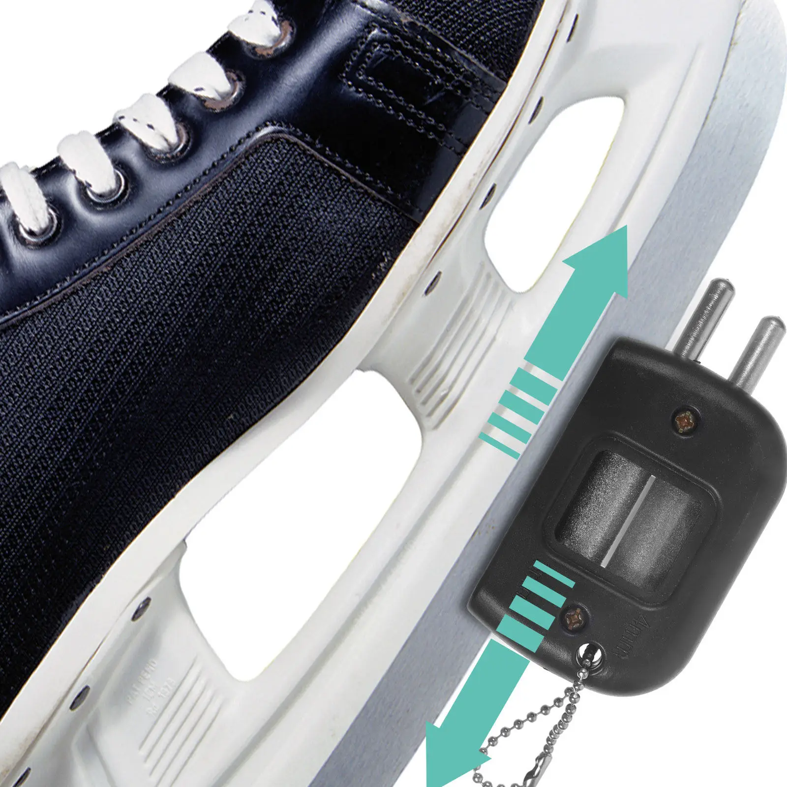 

2Pcs Professional Ice Skate Sharpener Adjustable Width Dual End Grindstone Portable Convenient Skate Sharpening Tool