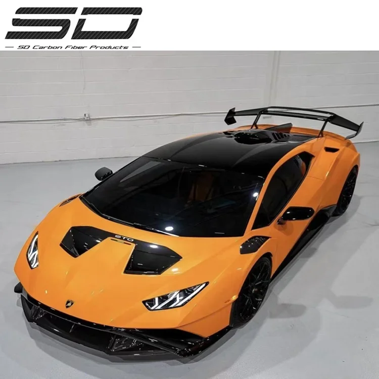 New Products LP580 LP610 EVO Upgrade STO Style Dry Carbon Body Kit Bumper Spoiler Hood For Lambo Huracan