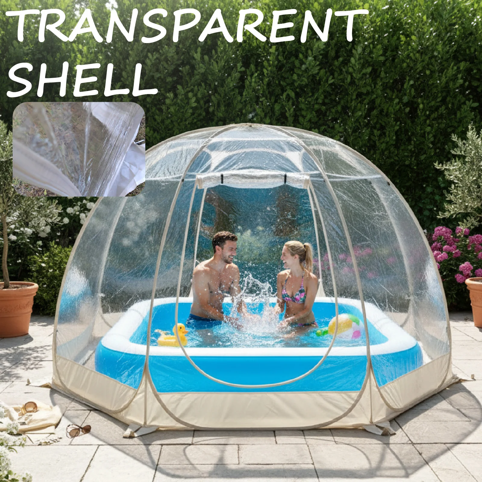 Clear Dome Bubble Tent, Freestanding Pop‑up Shelter for Campers, Transparent Event Tent for Courtyard Holiday Celebrations