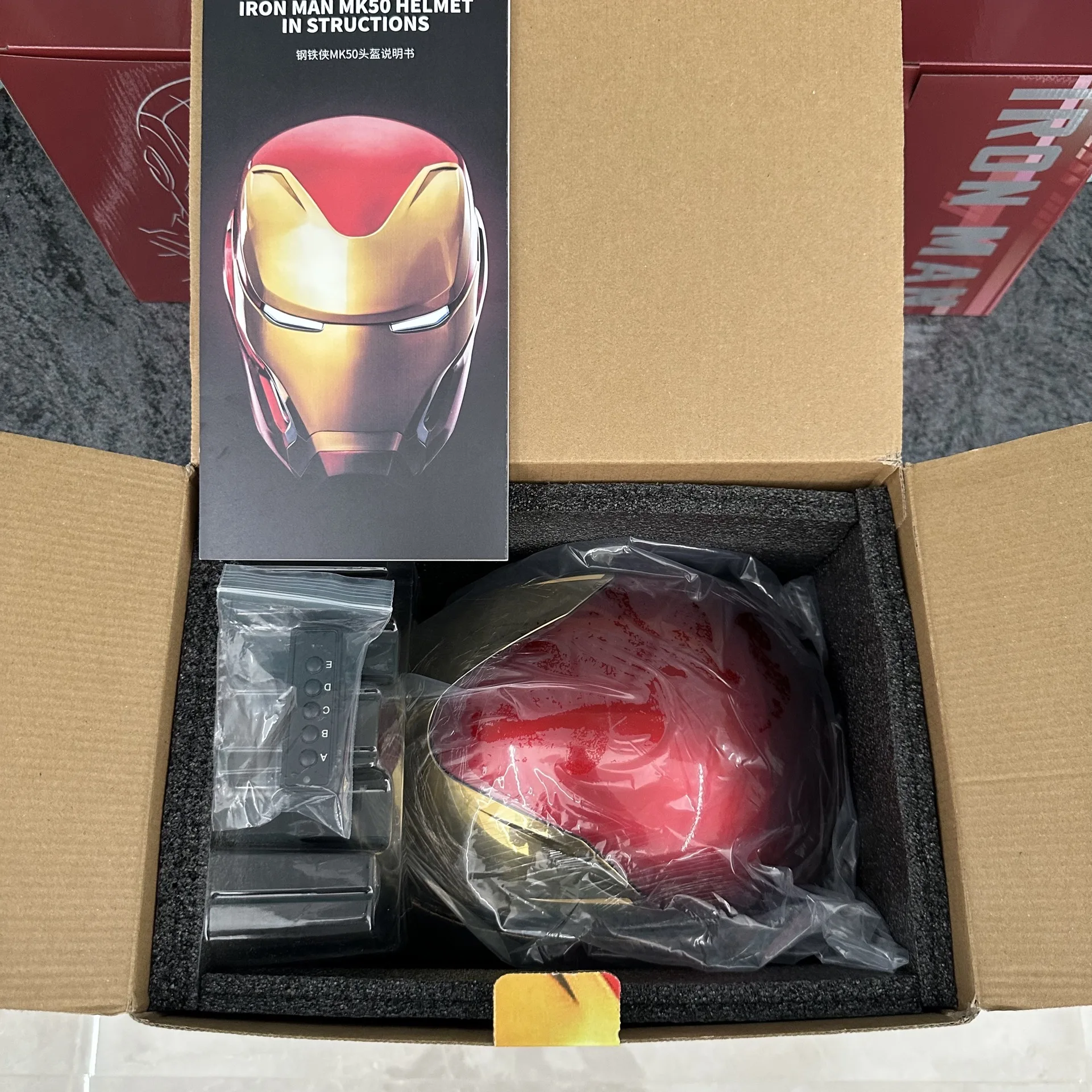 Gorący Iron Man MK50 Noszony Hełm Figurka Transformacja Głosowa Animacja Marvel Model Zabawka Prezent