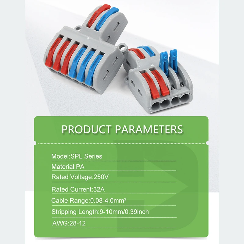 Quick Universal Compact Splitter Elektrokabel Kabelverbinder Leiter Push-in Home Terminal Block SPL ﻿ Für Verbindung
