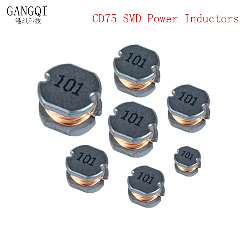 20PCS SMD Power Inductors CD75 2.2uH 3.3uH 7.8*7*5MM 4.7uH 6.8uH 10uH 100uH 150UH 220UH 330UH 470UH 680UH 1000UH
