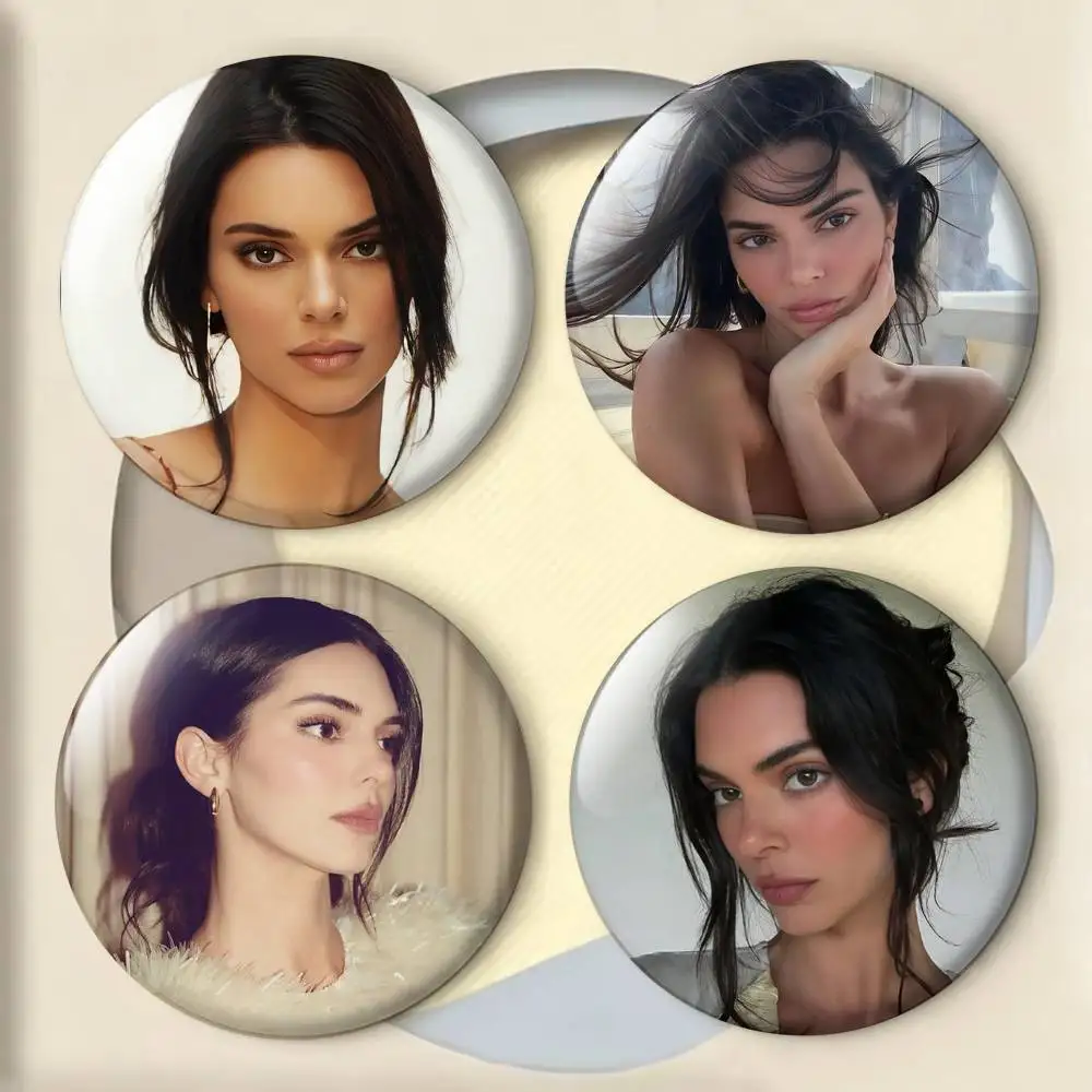 

K-Kendall J-Jenner Laser Badge Applicable For Backpack Clothes Hats Decor Creative Accessories
