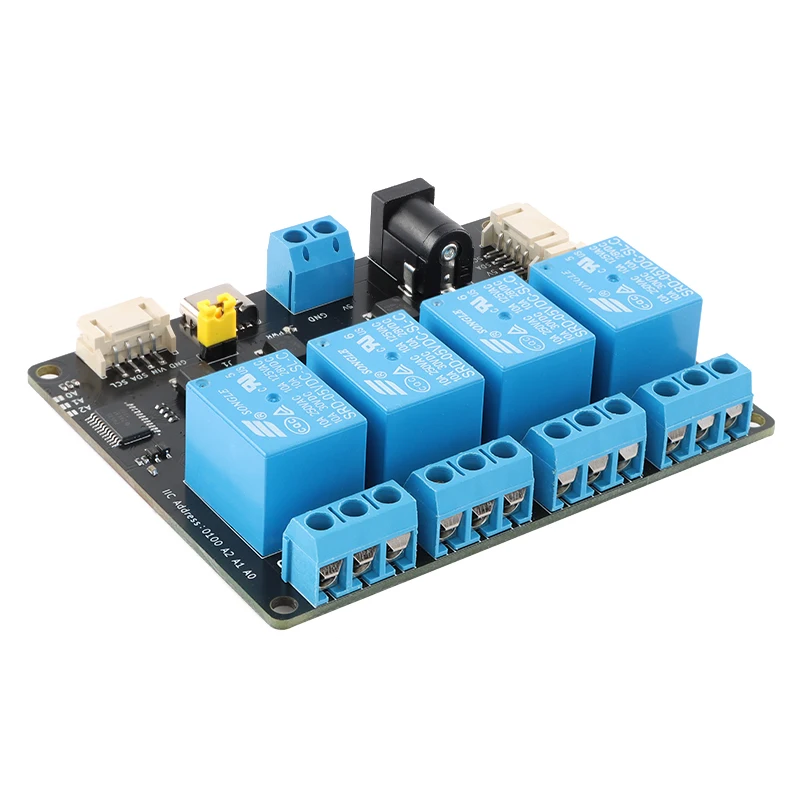 1 2 4 Channel Way Expansion Relay Module 5V Power Supply IIC I2C Communication Optocoupler Isolation XL9535-K1V5