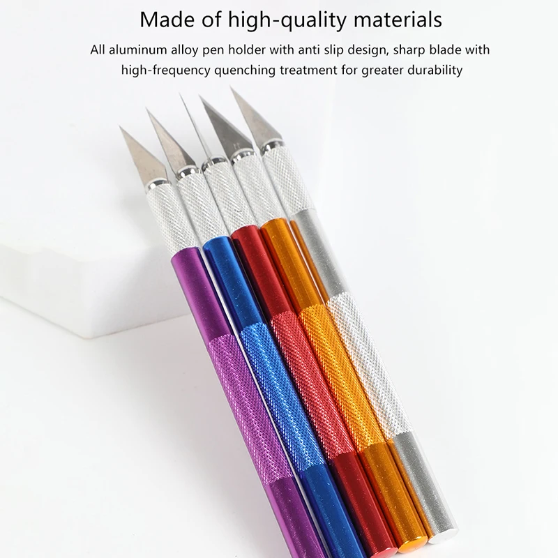 مجموعة قطع يدوية قوية مع سكين مشرط معدني غير قابل للانزلاق و10 شفرات لإصلاح PCB والهاتف المحمول بنفسك #5