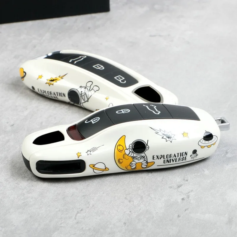 For Porsche  Macan/Panamera/718/Cayenne/911 Astronaut Key Case Protective Cover Car Key Modification Protective Case Suitable