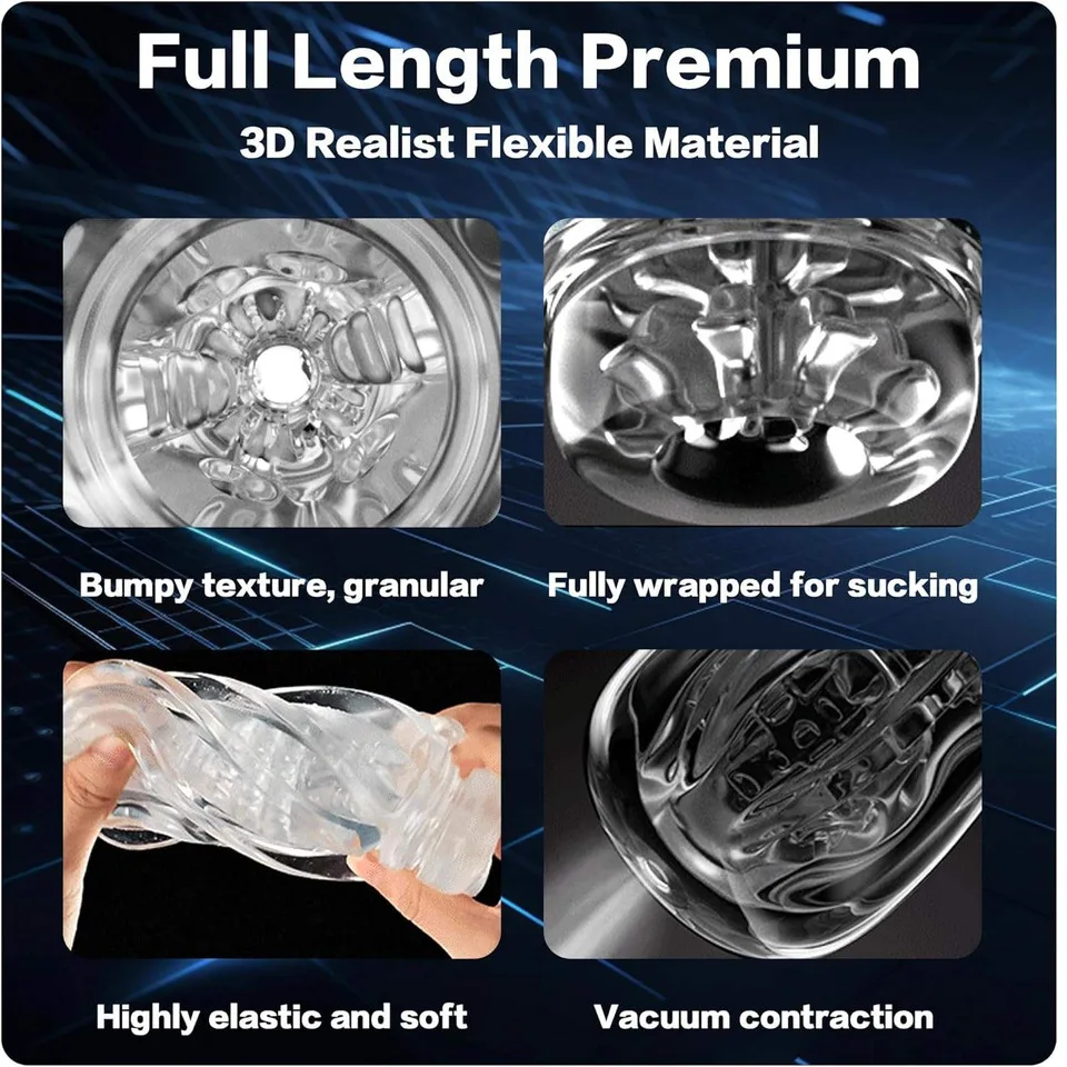 كوب استمناء هزاز للرجال ، جهاز استمناء الذكور ، شفاف ، مهبل ناعم ، مهبل حقيقي ، تمرين تحمل الجيب ، ألعاب جنسية