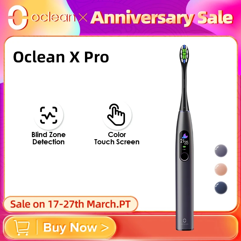 Oclean X Pro Smart Sonic spazzolino elettrico Display a colori IPX7 spazzolino per sbiancare i denti APP automatica ricaricabile