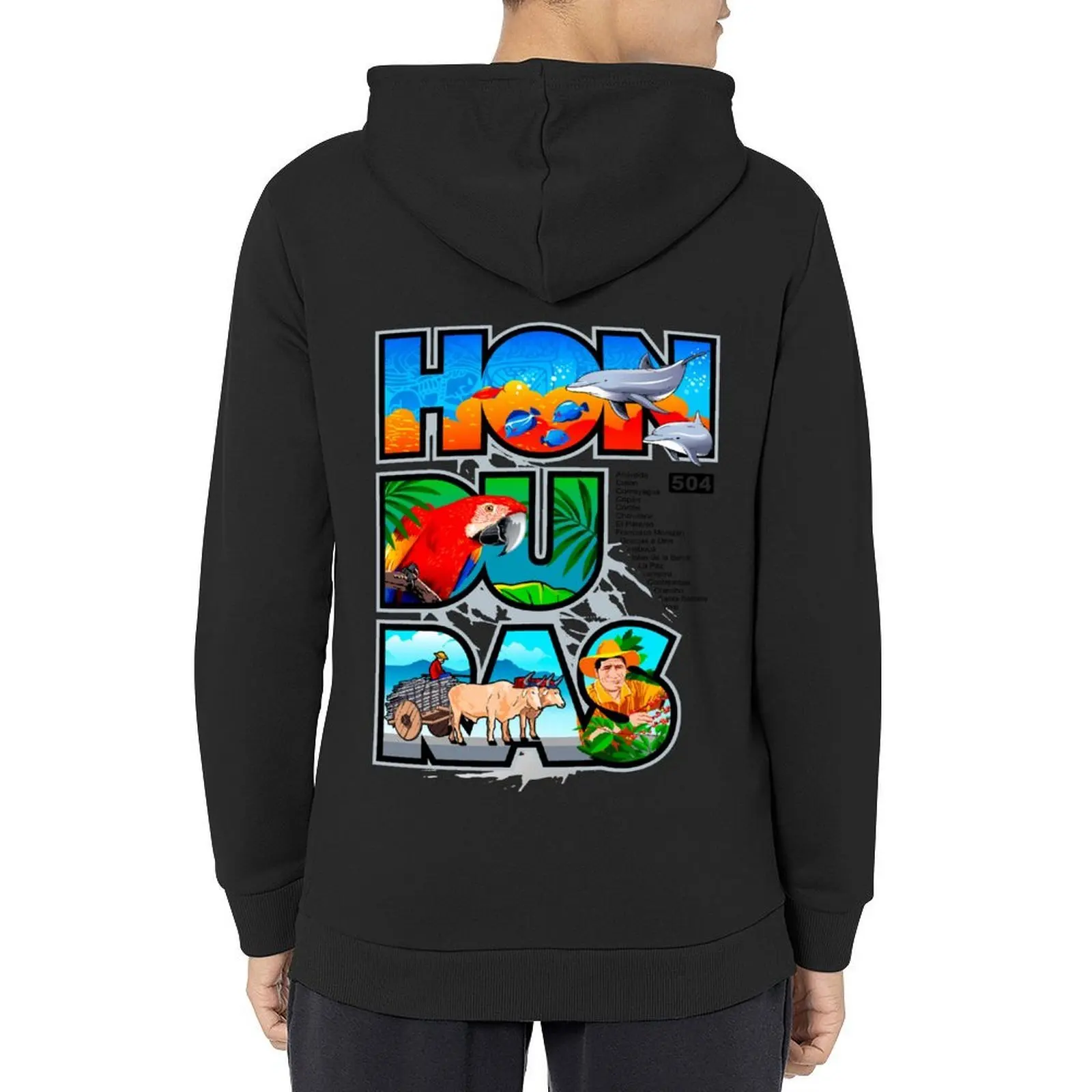 

Honduras Tourist Letters Hoodie aesthetic clothing mens clothing mens clothes autumn jacket men men's hoodies