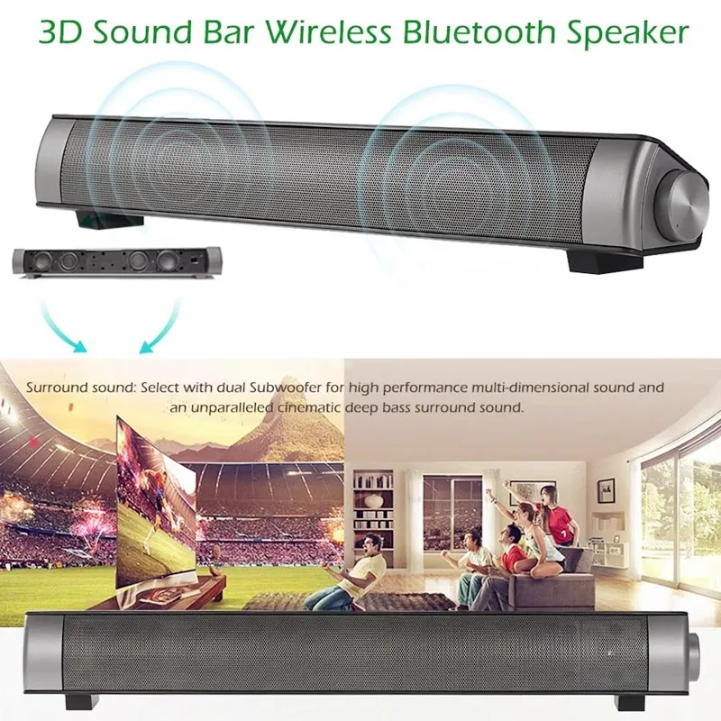 Лучшая 3D система домашнего кинотеатра Bass Box BT5.0 Динамик ПК Звуковая панель Bluetooth для телефона Беспроводная звуковая панель с сабвуфером