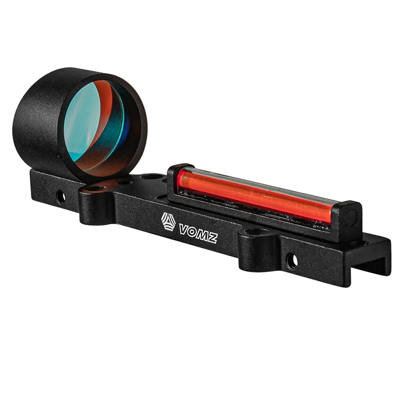 Imagem -04 - Fibra Vermelha e Verde 1x28 Red Dot Sight Caça Peso Leve Scope Fit Espingardas Rib Rail Caça Tiro Holográfico Vista