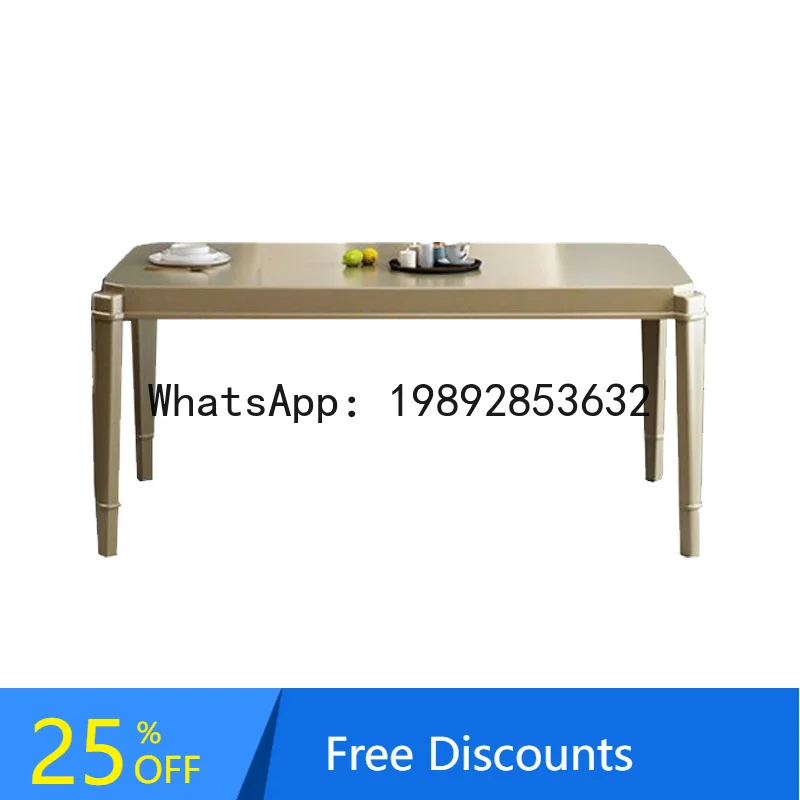 YFY American Style Home Light Luxury Modern Dining Long Table Four-Person Table Dining Chair Set Living Room Furniture