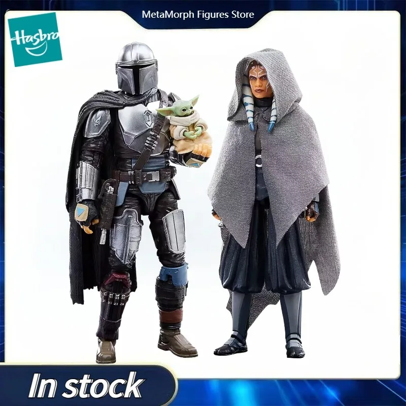 Hasbro Original Star Wars la serie negra el mandaloriano Ahsoka Tano Grogu Anime figuras de juguete colección de adornos