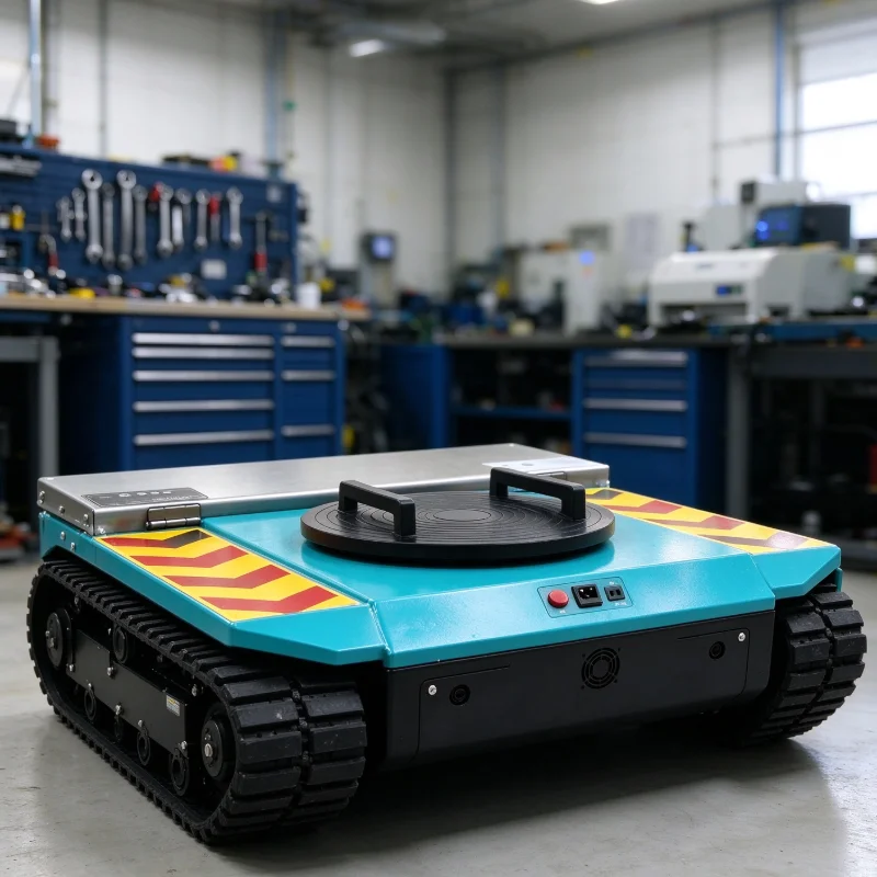 Electric Load Moving Cart with Low Profile Design, Polyurethane Wheels and Remote Control for Heavy Equipment