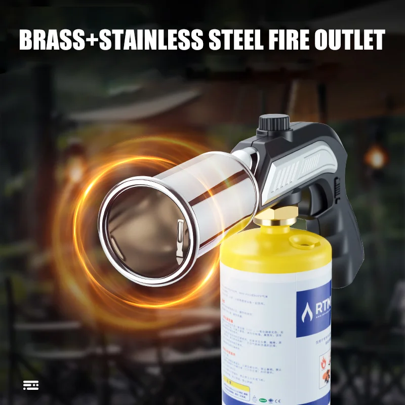 Large Flame Gun Lighter Adjustable Flame Size Safety Lock Design Smooth Appearance Design Comfortable Hand Feeling