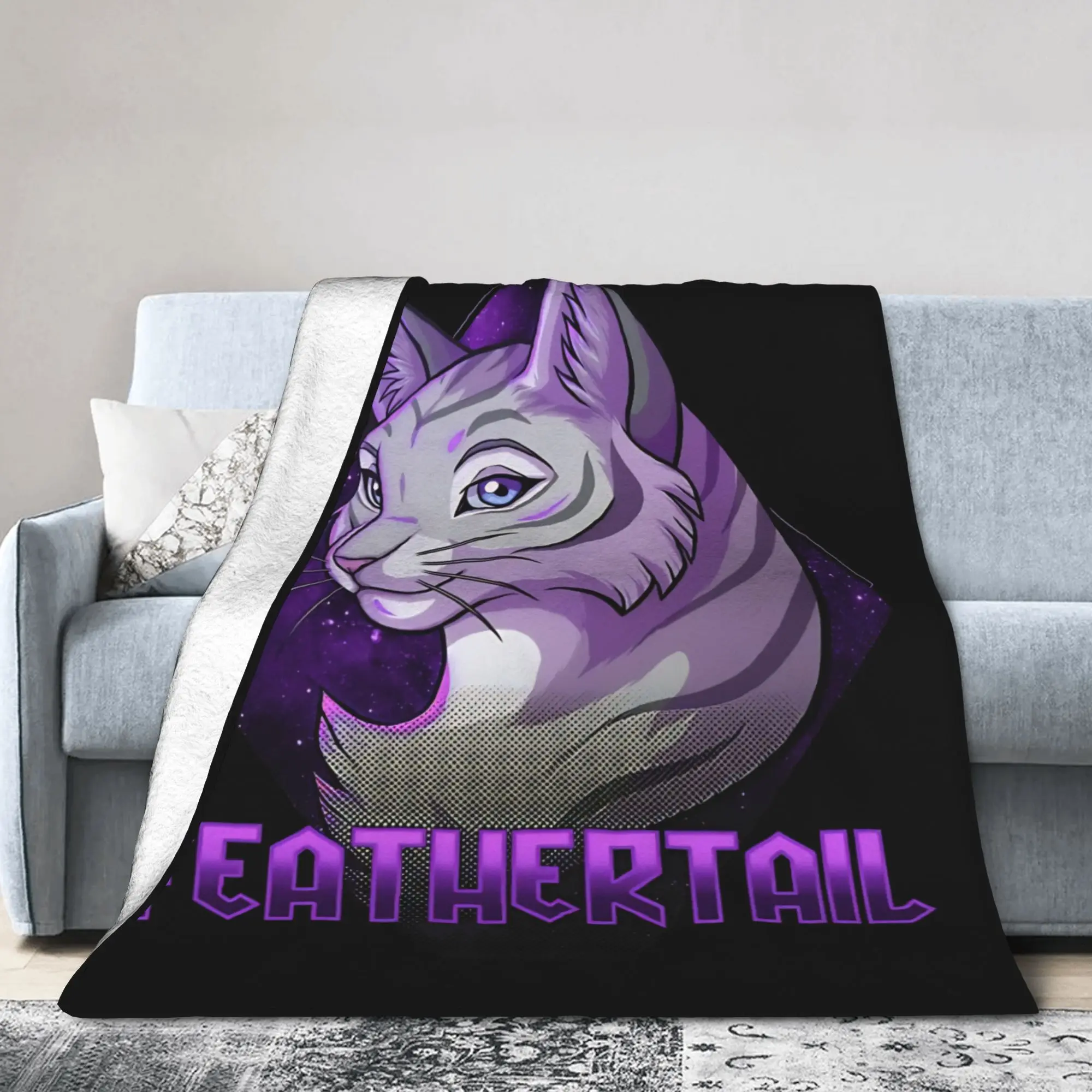 Feathertail Cats River-Clan Blankets Flannel Decoration Warriors FireStar Portable Thin Bedding Throw Blanket for Car