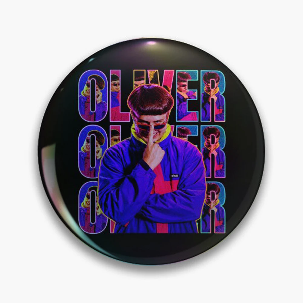 In loving memory OT, Oliver Tree Rest In Peace 1993 to 2026 Memorial Pin Holographic Star Heart Pin Brooches Laminated Button Fa