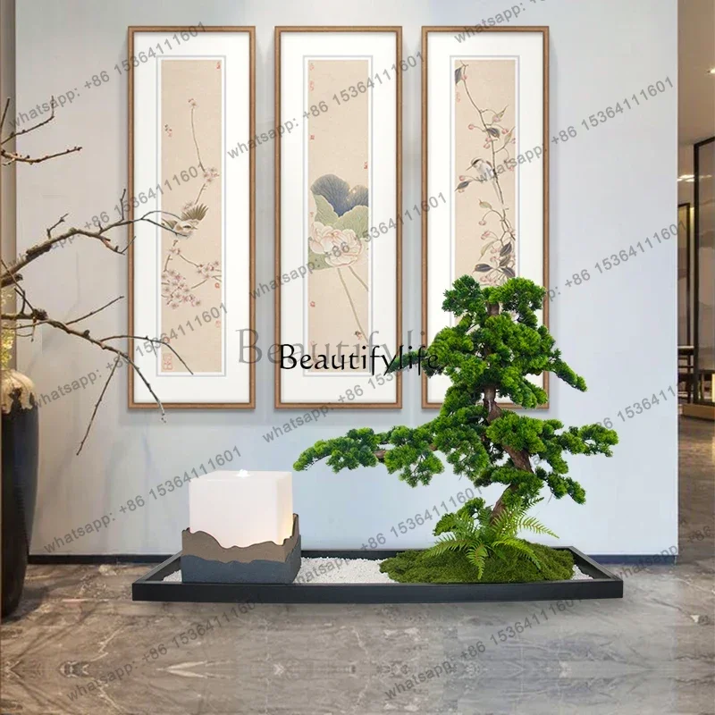 FG43-Staircase flow landscaping simulation green plant landscape indoor entrance balcony bionic plant arrangement