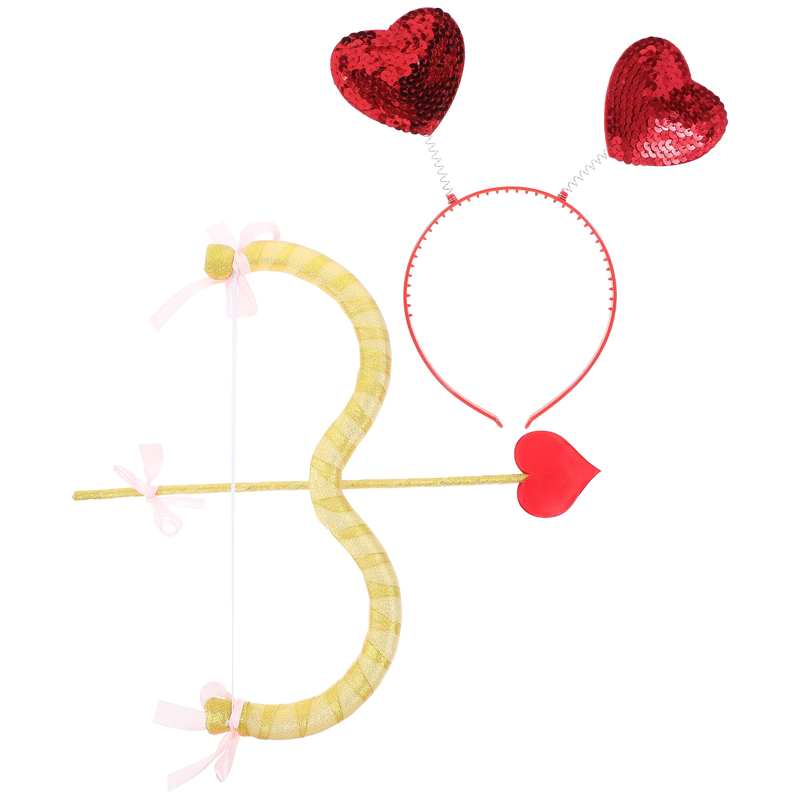 

Cupid Bow Arrow Props Accessories for Valentine Costume Party Supplies Foam Cosplay Headb Set Lightweight