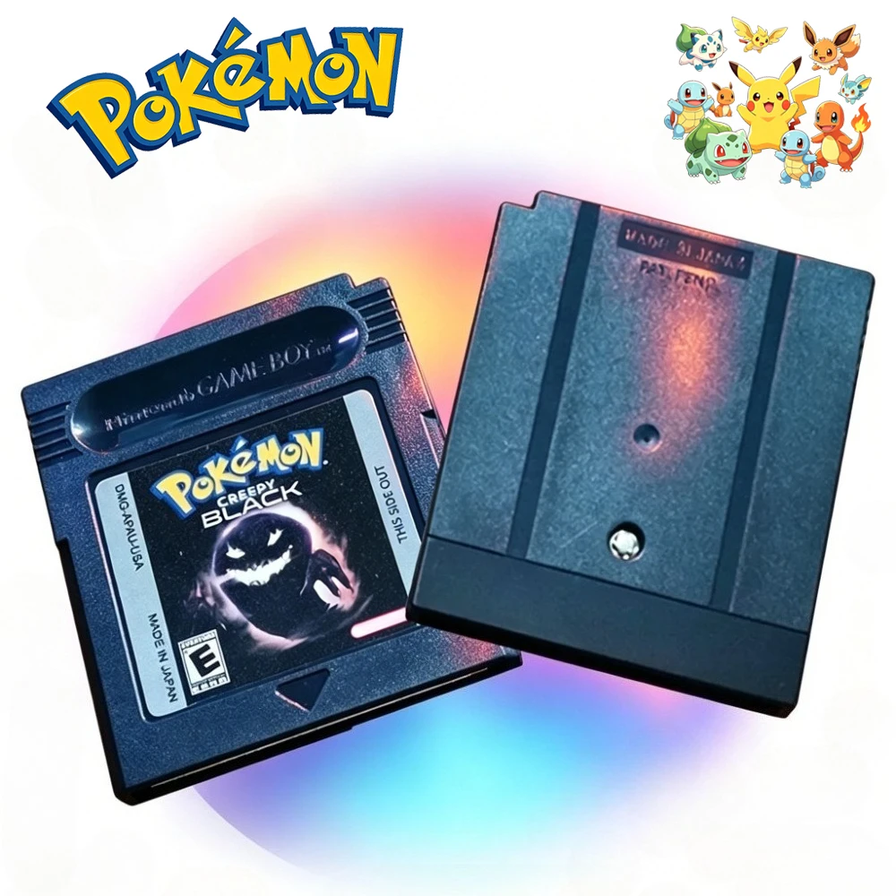 Best Seller Pokemon Game Collection Card GBC Game Cartridge Pokemon Series 16 Bit Video Game Console Creepy Black Kid Toy Gift