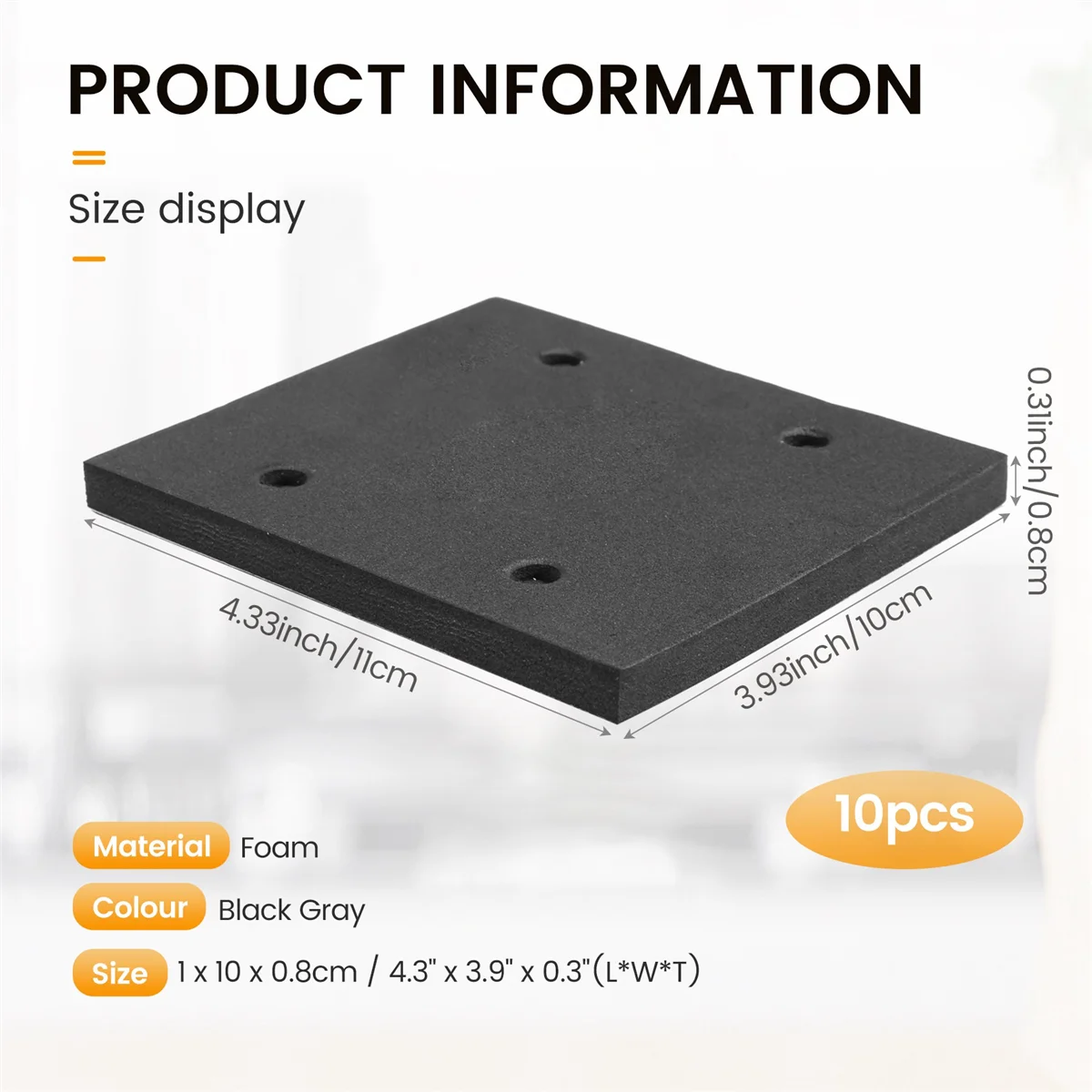 

ABAZJ 10 Pcs Self Adhesive Foam Part Sander Back Pad Sanding Mat for Makita 4510