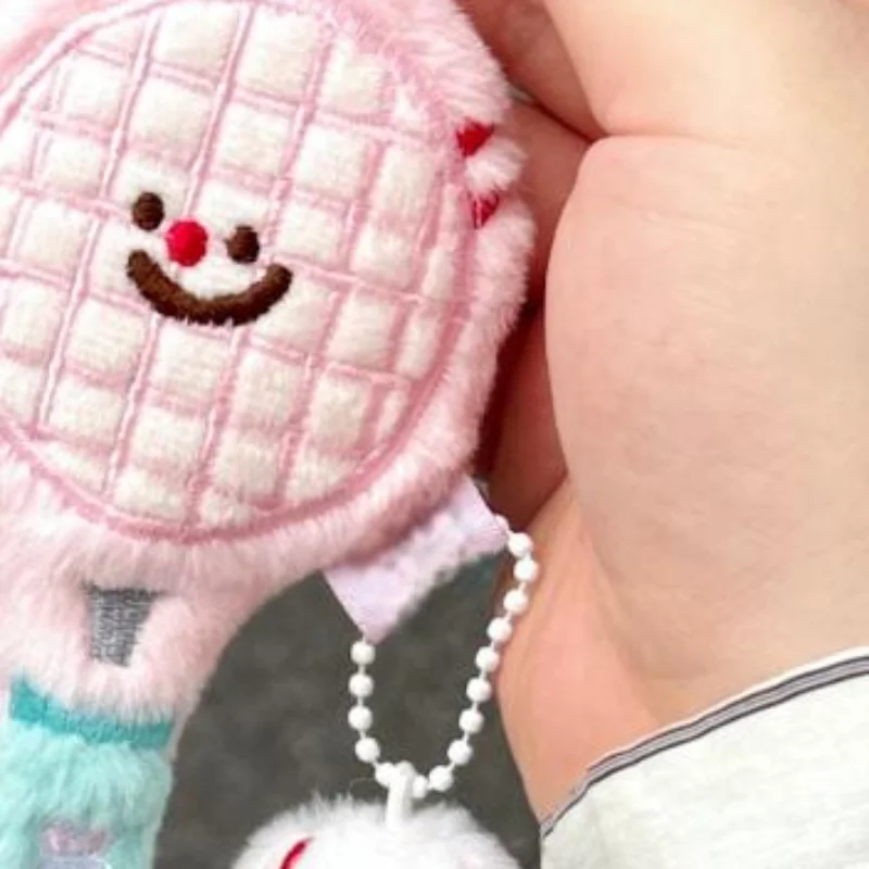Soft Doll Tennis Racket Charm Bag Pendant Keychain, Ideal Couple's Keepsake Present