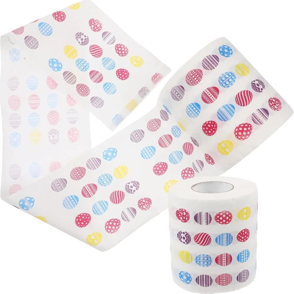 1 Roll Easter Egg Paper Kitchen Napkin Toilet Tissue Paper Bathroom Supplies Easter Tissue Paper Creative Tissue