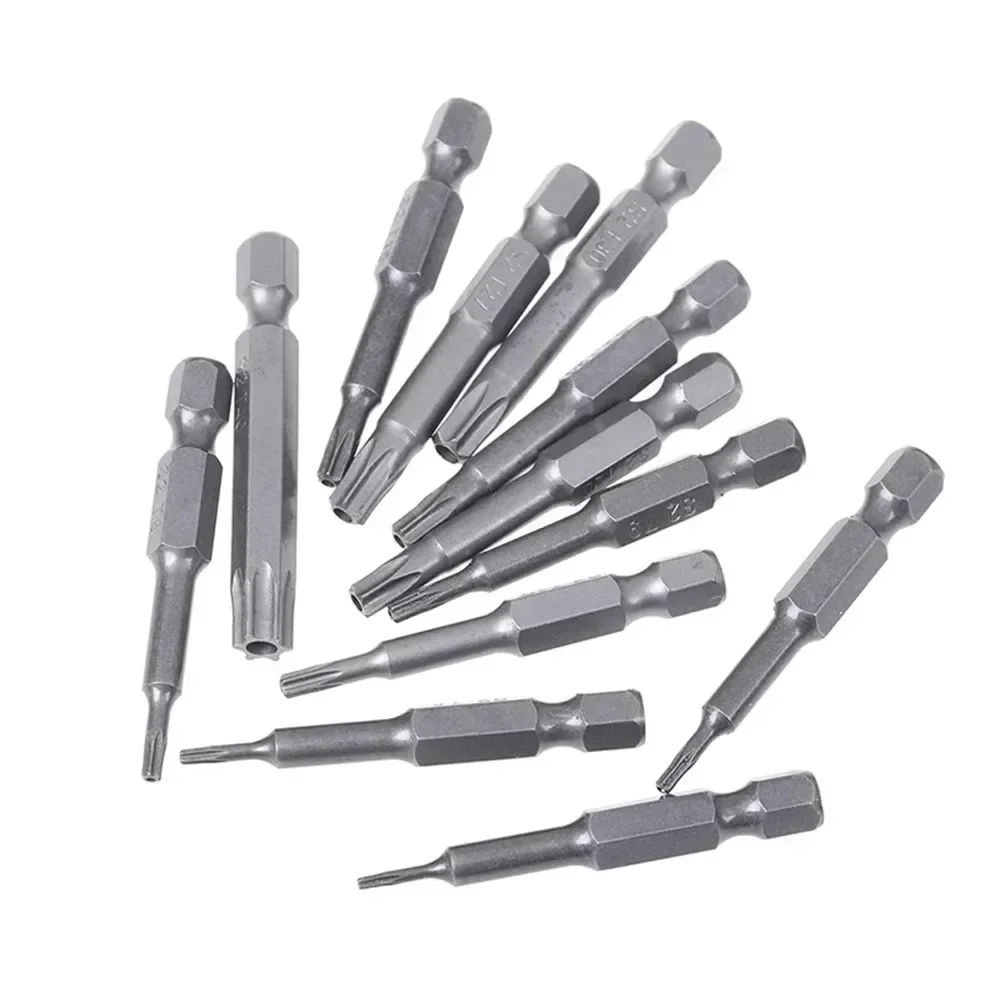 1pc Torx Screwdriver Bit W/Hole Magnetic Single Head Hex Torx Cross Electric Screwdriver T5/T6/T7/T8/T9/T10/T15/T20/T25/T27/T30