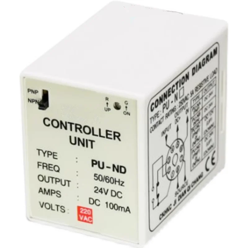 PU-NC DC12V PU-ND DC24V 100mA SPDT 8 Pins Controller Unit for Proximity Switch