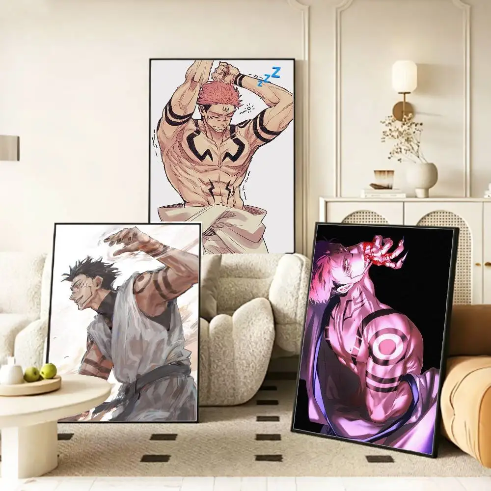 R-Ryomen S-Sukuna JJK GOJI  Poster HD Self Adhesive Waterproof Wall Art Ideal for Home Office Dorm Gift