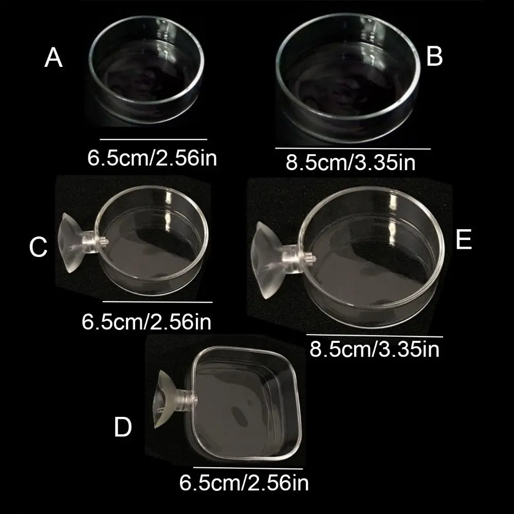 1PC Practical Durable for Fish Tank Transparent Acrylic Shrimp Food Box Fish Feeding Dish Shrimp Feeder Fish Feeding Bowl