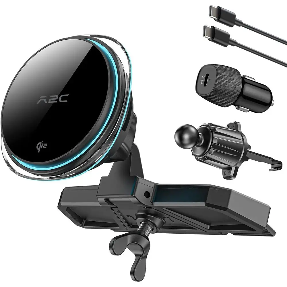 

Беспроводное автомобильное крепление для CD-дисков или магнитный держатель для CD-слота в воздуховоде с термоэлектрическим охладителем TEC, быстрая зарядка для iPhone 17 16 15 14 13 12 SE