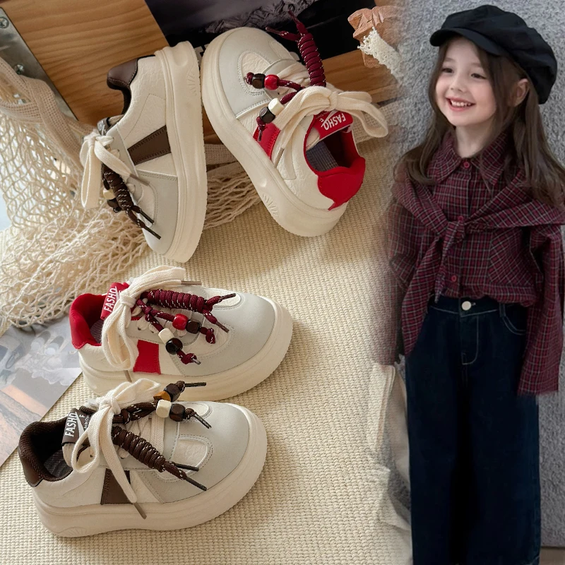 

Fashion Children's Sneakers 2025 Autumn New Lightweight Comfort Girls Casual Shoes Outdoor Non Slip Soft Running Shoes