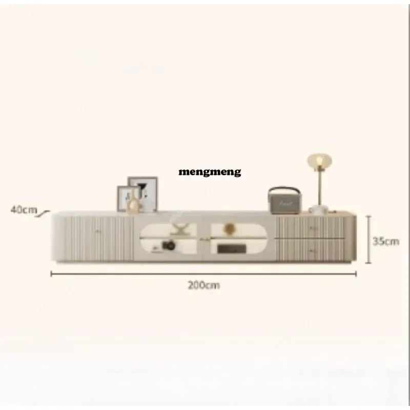 Z136Cream Wind Design TV Cabinet Simple Modern Storage Universal Entertainment Tv Table Trendy Unique Archivadores Home Furnitur