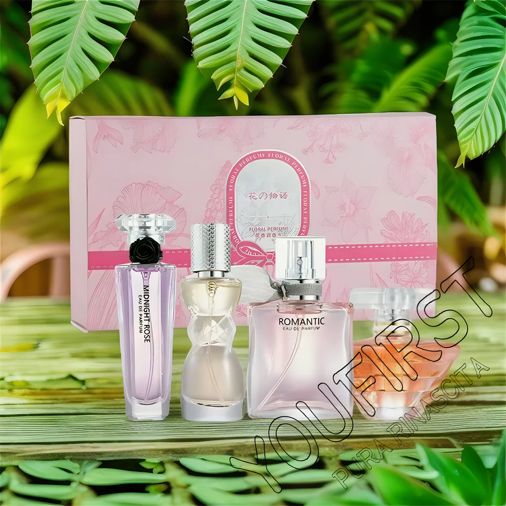 Coffret cadeau de luxe pour femme, parfum de marque, parfum durable, nouilles, vaporisateur de parfum floral original, 105ml, ensemble de 4 pièces