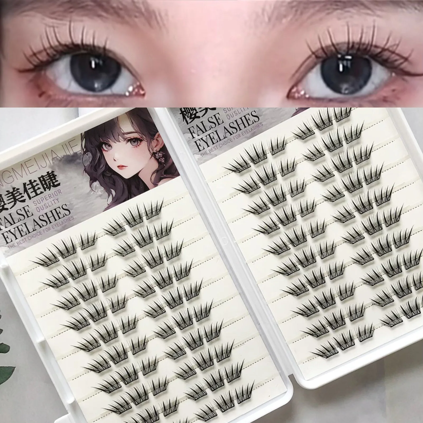 Moda diária extensões de cílios postiços misturados 9-13mm comprimentos c onda volume fibra cílios cosplay salão de maquiagem