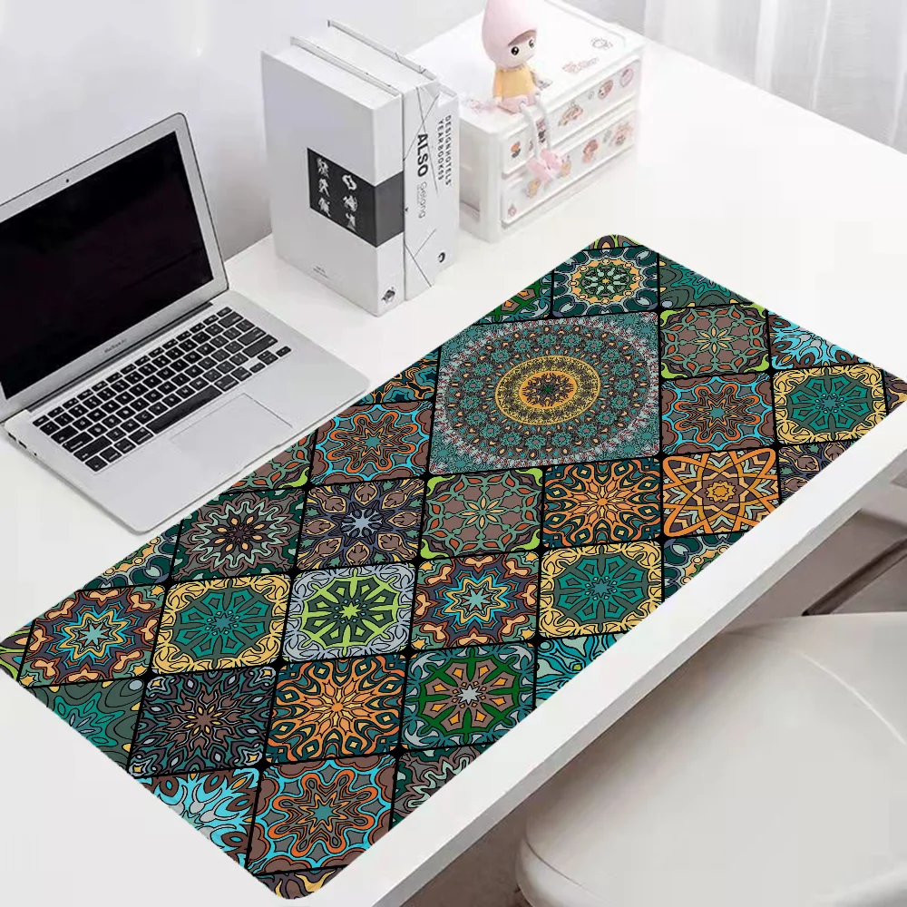 Moroccan Pattern Xxl Mouse Pad 900x400 Desk Mat Setup Gaming Accessories Pc Gamer Desktops Mousepad Mats Keyboard Extended Large