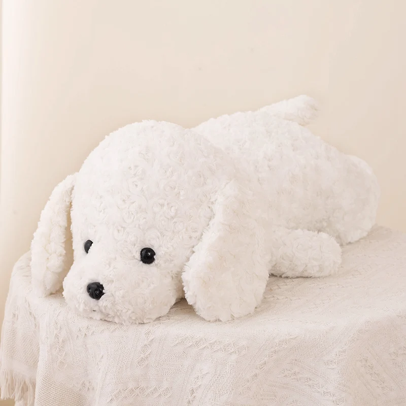 42Cm-118Cm Simulatie Enorme Hoge Kwaliteit Zachte Teddy Hond Pluche Pop Kussen Bruin Wit Lang Pluche Dier Knuffel Woondecoratie