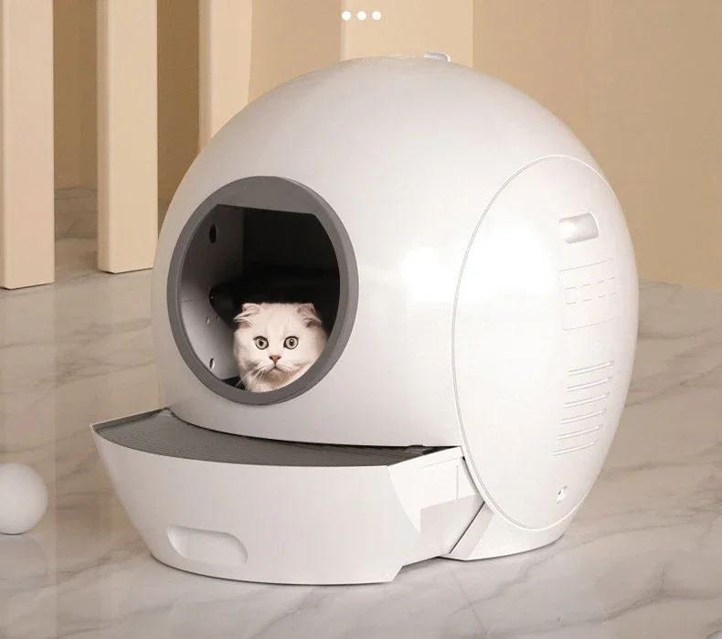 High Quality Small Cat Toilet WIFI Dual Version Closed Modern Intelligent Smart Self Cleaning Automatic Cat Box for Cats