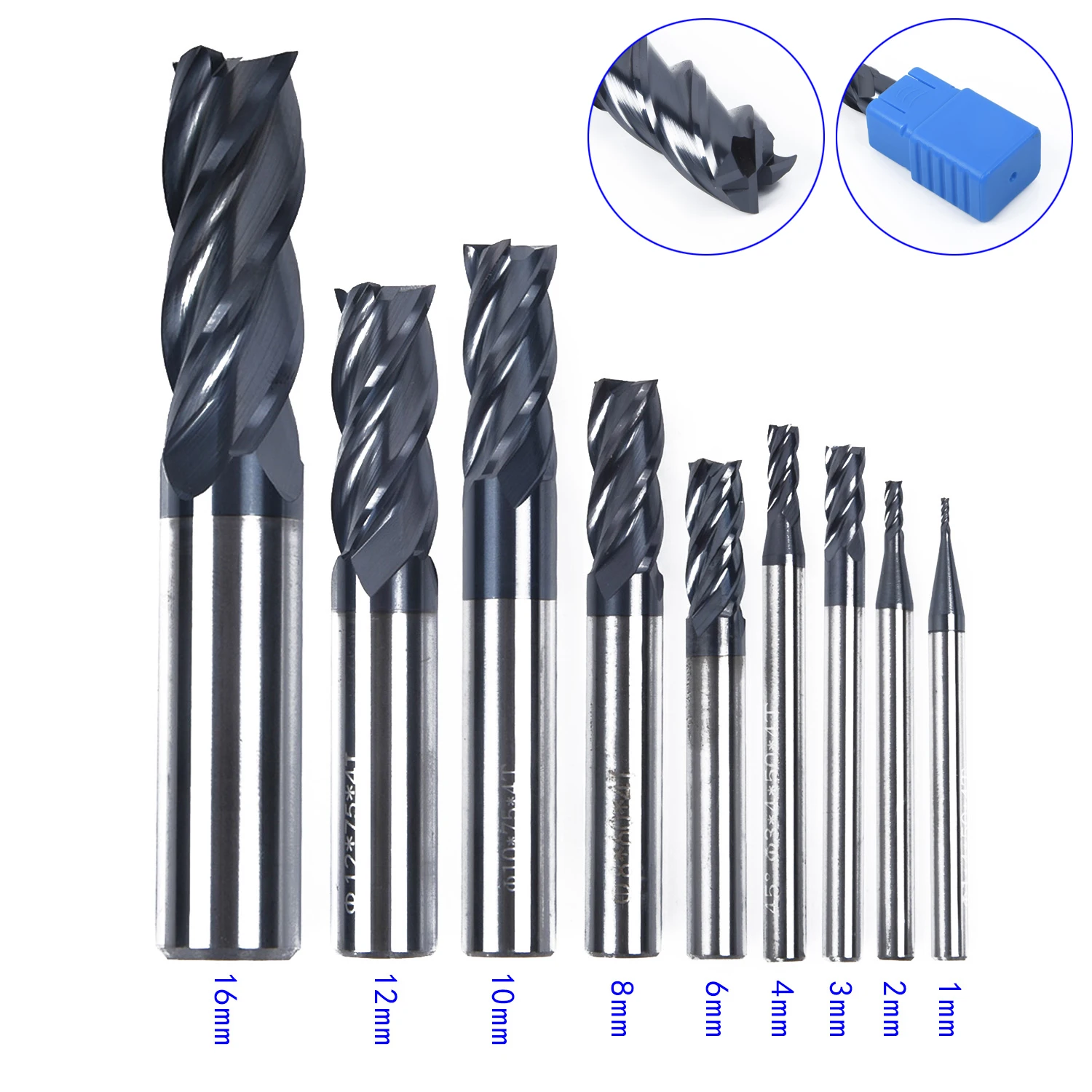 Compression Milling Cutter Woodwork DOWN Cut Two Flutes Spiral Carbide Milling Tool CNC Router Wood End Mill Cutter Bits