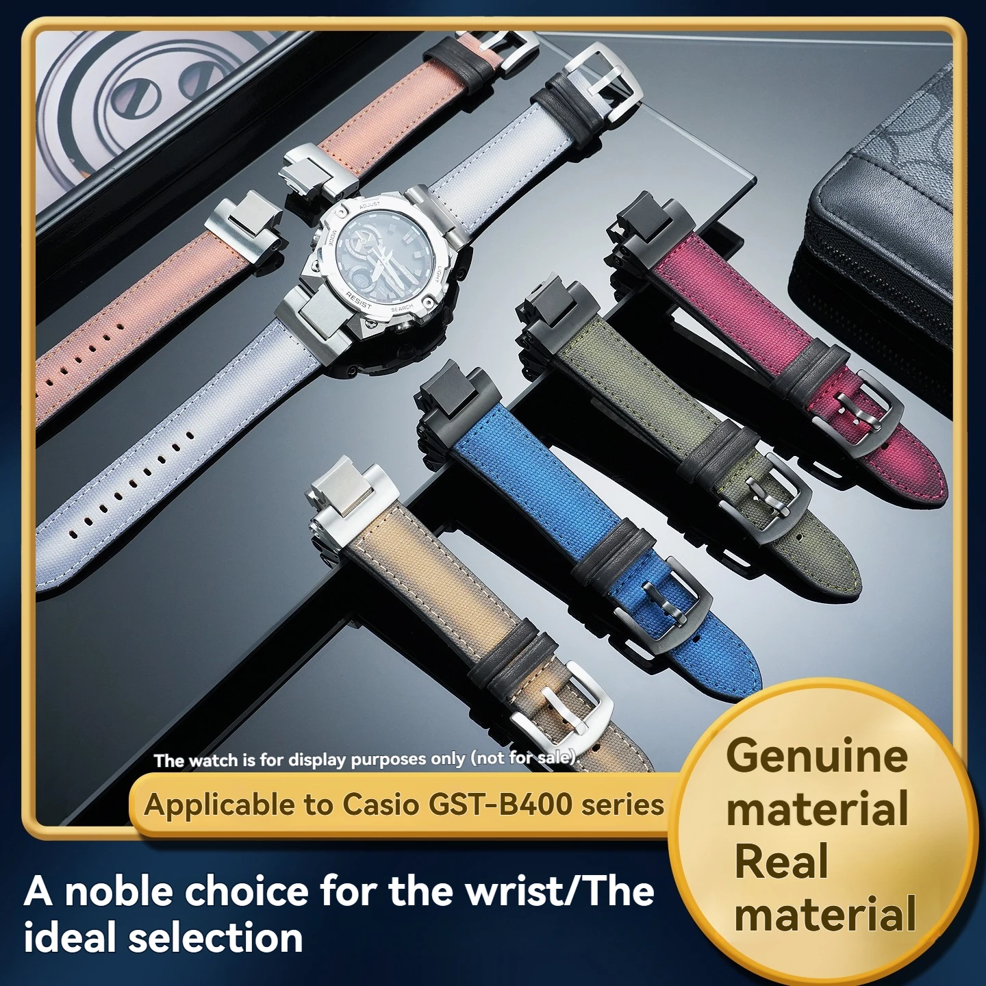 Suitable for Casio G-SHOCK series GST-B400 modification and upgrade trend nylon canvas watchband replacement accessories