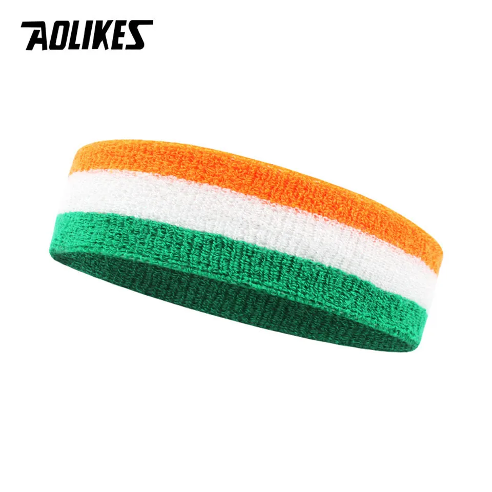 AOLIKES Cotton Athletic Headband Elastic Sweatbands Women Men Basketball Sports Gym Fitness Sweat Band Volleyball Tennis