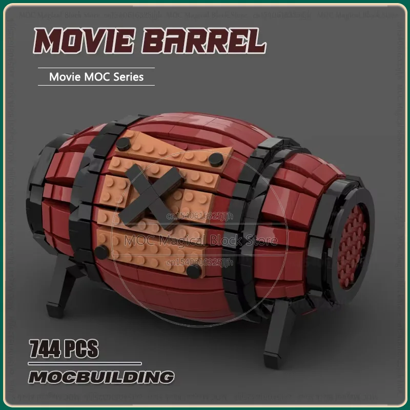 Movie Barrel MOC Building Blocks Movie Oceano Technology Bricks Creative Display Model DIY Assembly Sets Children Toys Gifts