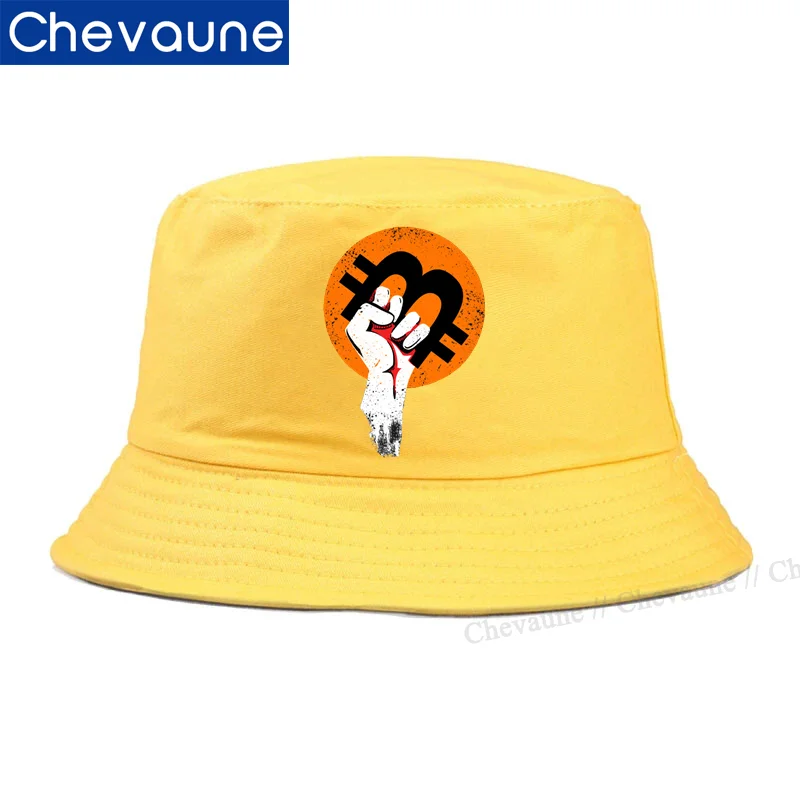 

Cryptocurrency Bitcoin Bucket Hats High Quality Caps Sun Shade Fashion Classic Outdoor Summer Bitcoin Fisherman Cap Unisex